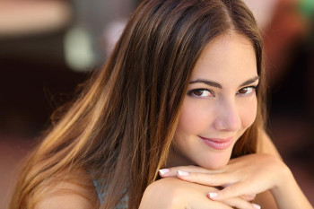 A woman with beautiful skin as a result of laser skin resurfacing.