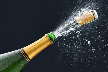 Champagne opening that can cause eye injuries