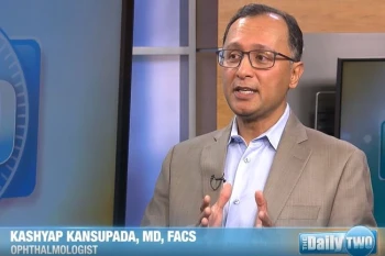 Dr. Kashyap Kansupada on WSOC's The Daily Two discussing implantable contact lens surgery