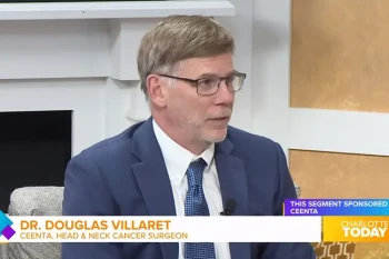 Dr. Douglas Villaret on WCNC Charlotte Today discussing HPV and robotic surgery