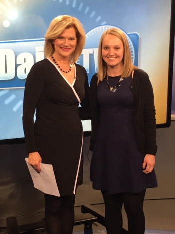 Kallie Telfer, AuD, with the host of The Daily Two.