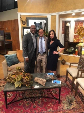 Dr. Kansupada with the hosts of Charlotte Today.