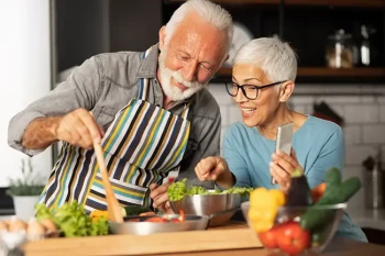 Elderly people eating and not wondering "Can you lose your sense of smell"