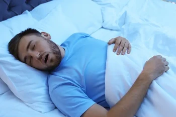 Man with sleep apnea who needs treatment