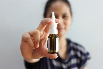 A bottle of nasal spray.