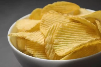 Salty, crisp potato chips