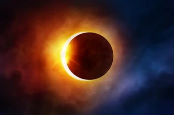 Solar eclipse which can be viewed safely with protective eyewear