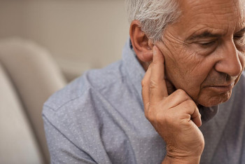 A man with sudden hearing loss.
