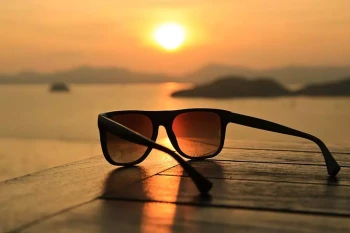 Sunglasses at sunset.