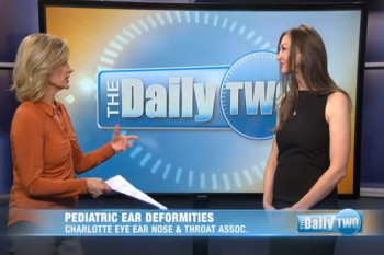Dr. Susan Yanik on WSOC's Daily Two discussing pediatric ear deformities and ear molding