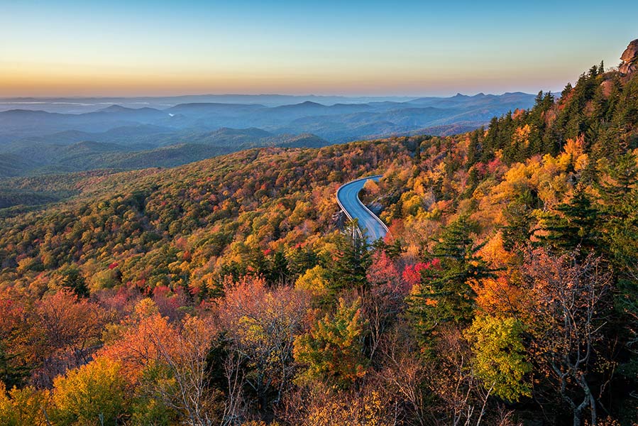 The Blue Ridge Parkway in North Carolina