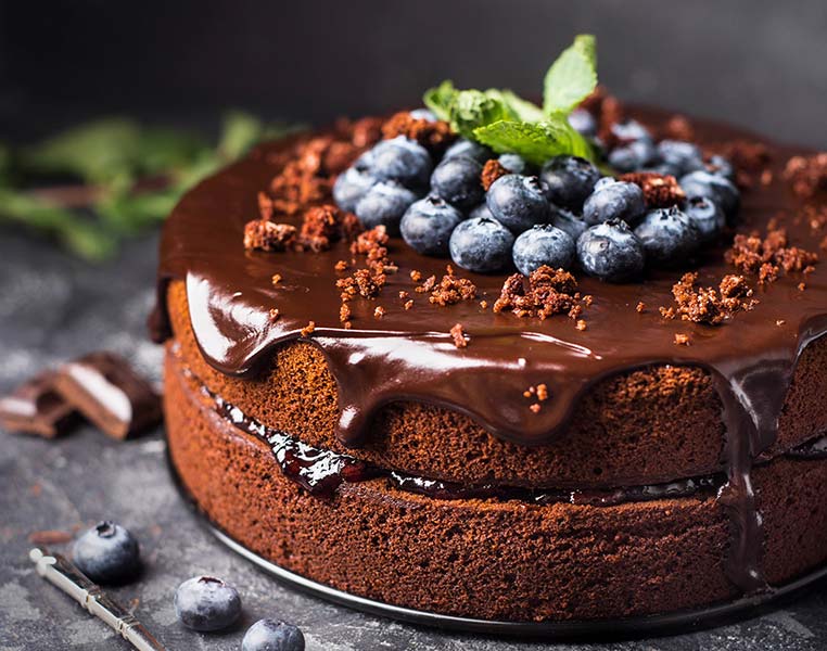 A sweet cake can be detected by sense of taste