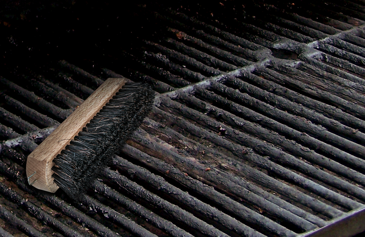 Wire grill brushes.