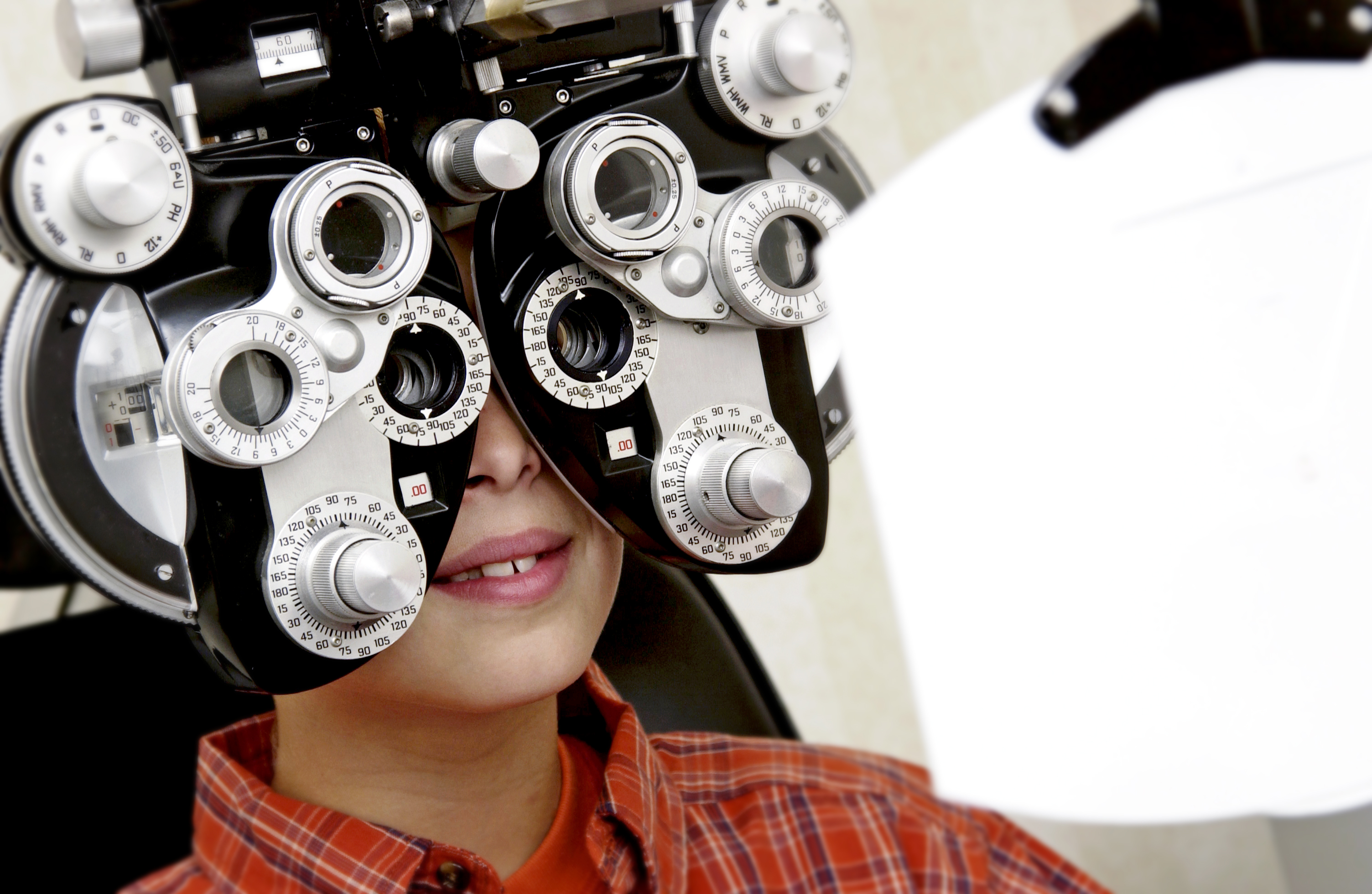 boy getting an eye exam